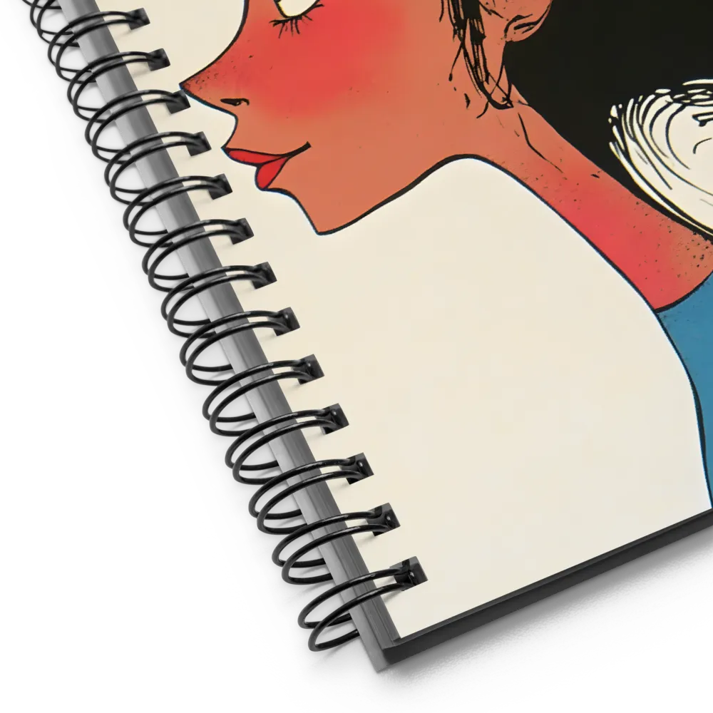 Whimsical Profile Portrait 
 Spiral Notebook | 140 pages