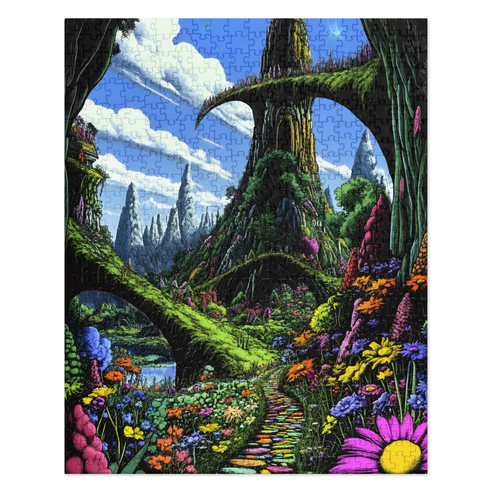 Realm of Verdant Dreams 
 Jigsaw Puzzle in Tin Box