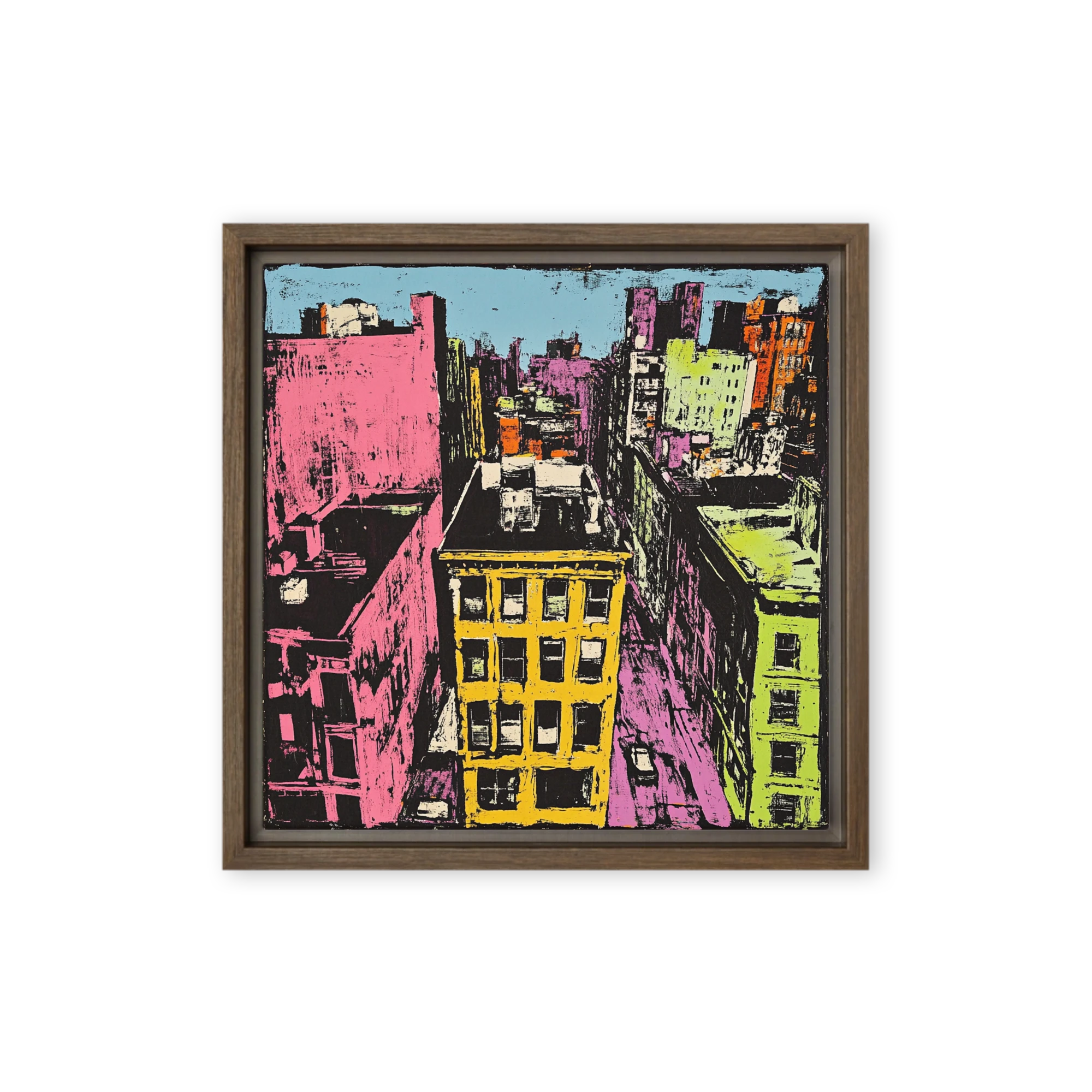 Vibrant City Rooftops | Art Print
