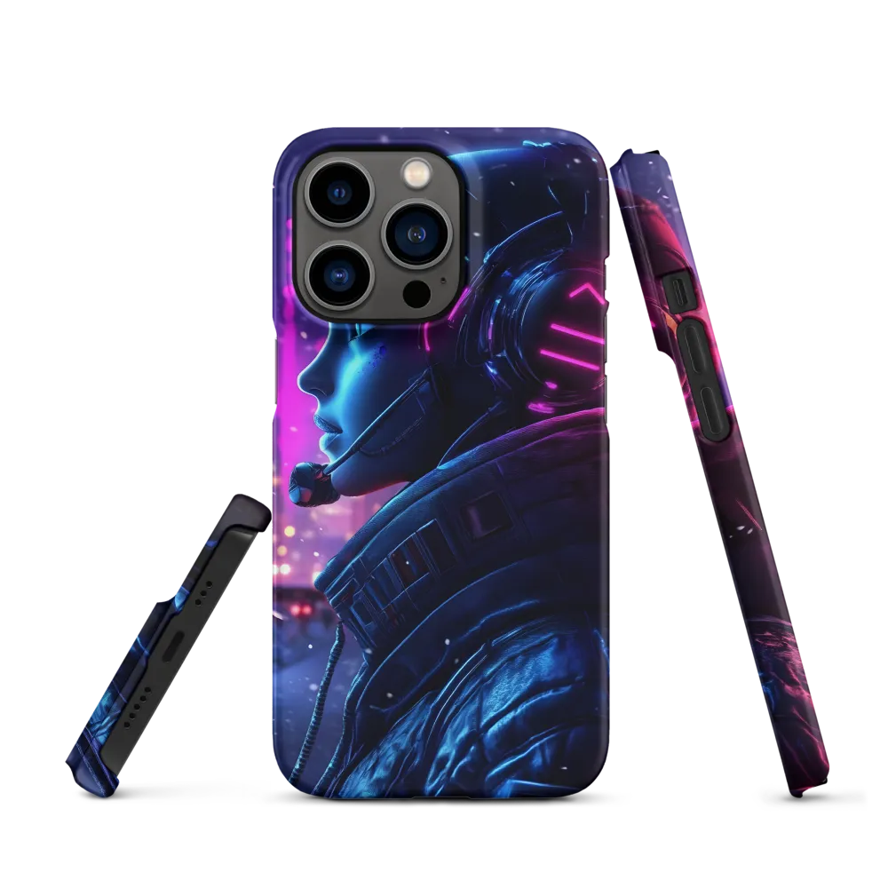 Cyberpunk Woman with Headphones | Phone Case