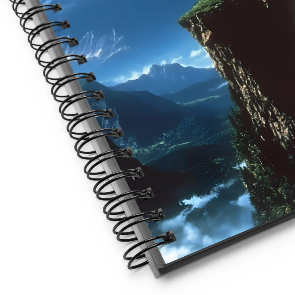 Majestic Mountain Waterfall 
 Spiral Notebook | 140 pages