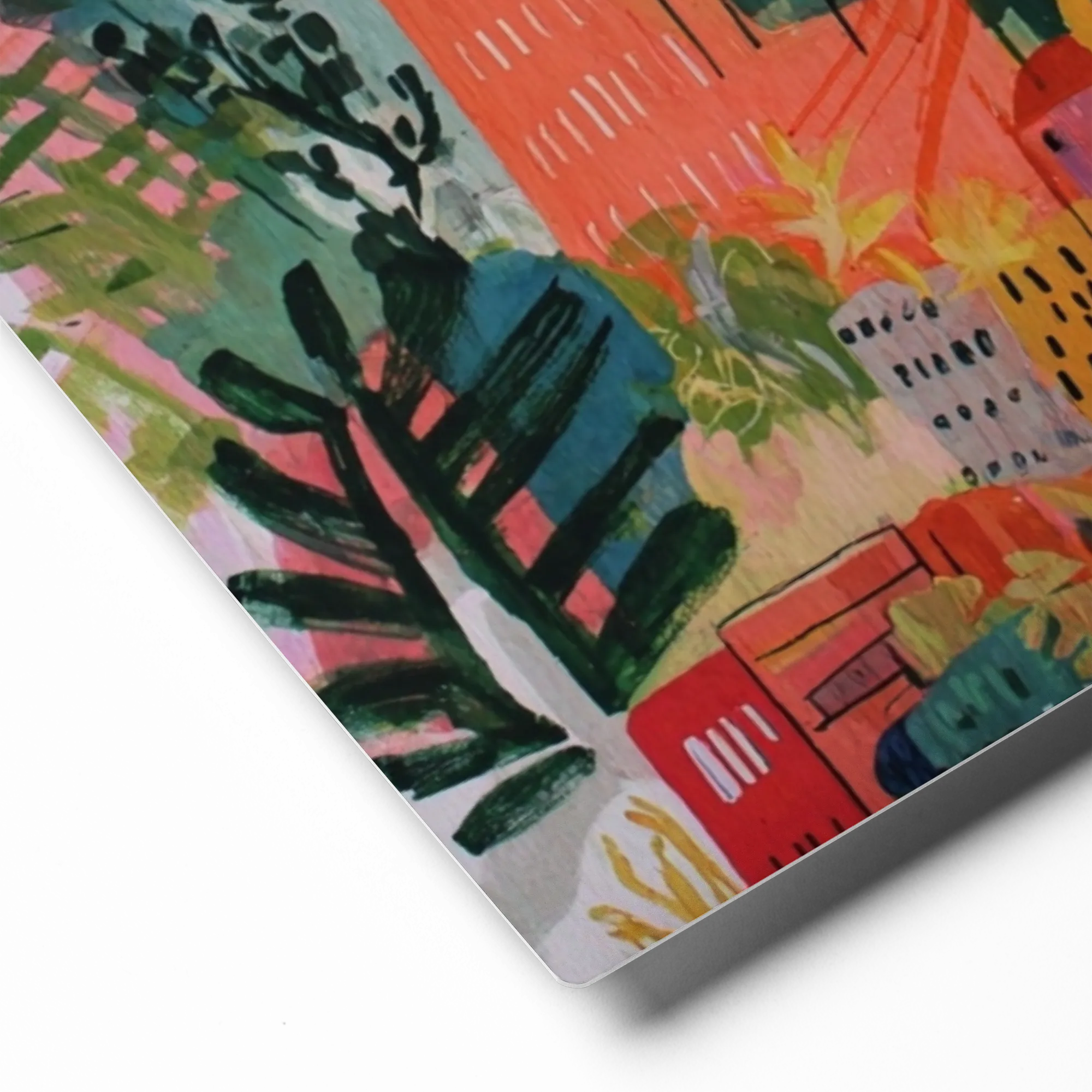 Metropolis in Pink 
 Canvas | 6″x 6″