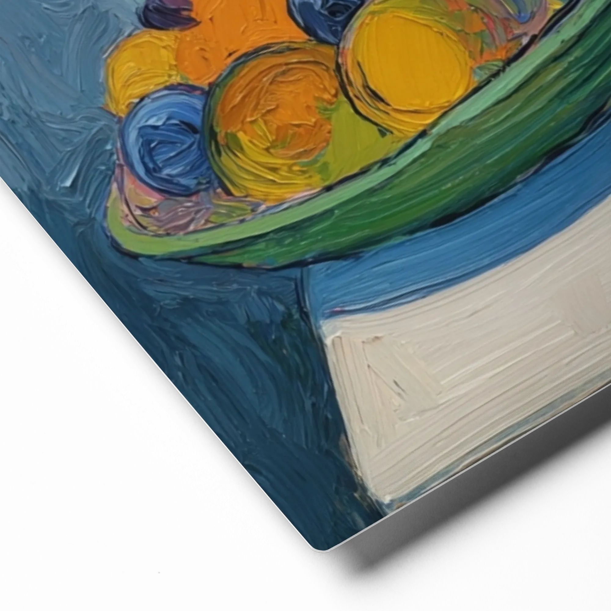 Harvest Table Still Life 
 Canvas with White Frame