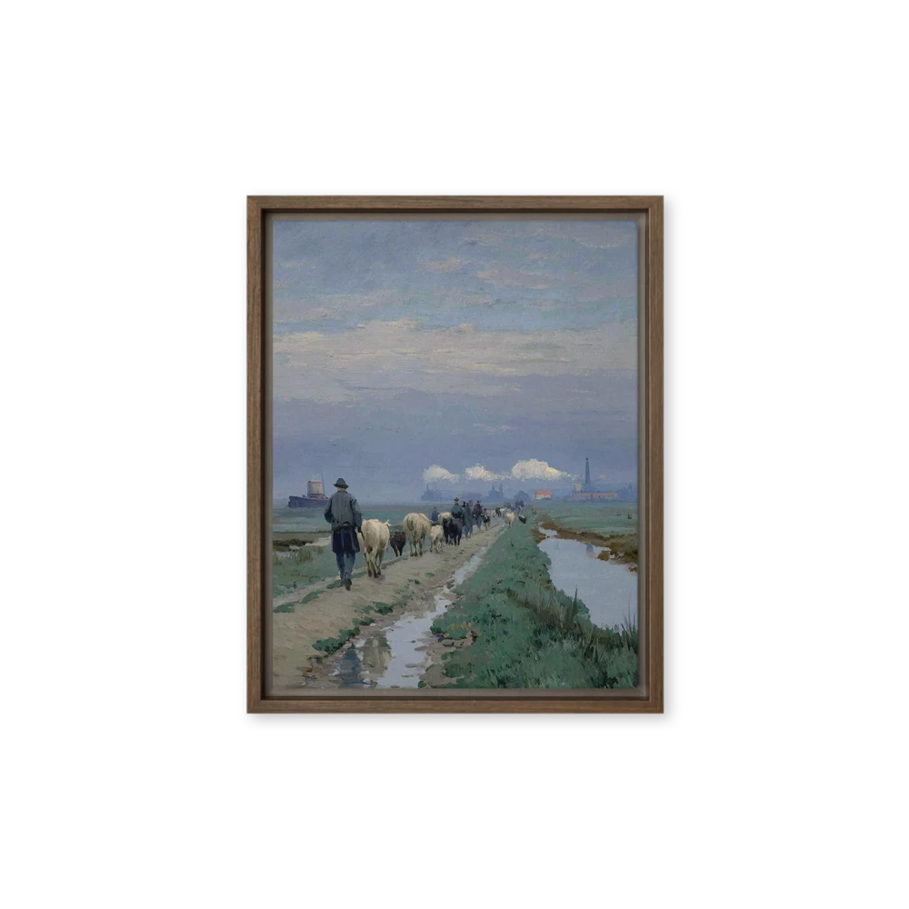 Dusk Herding in the Industrializing Landscape | Art Print