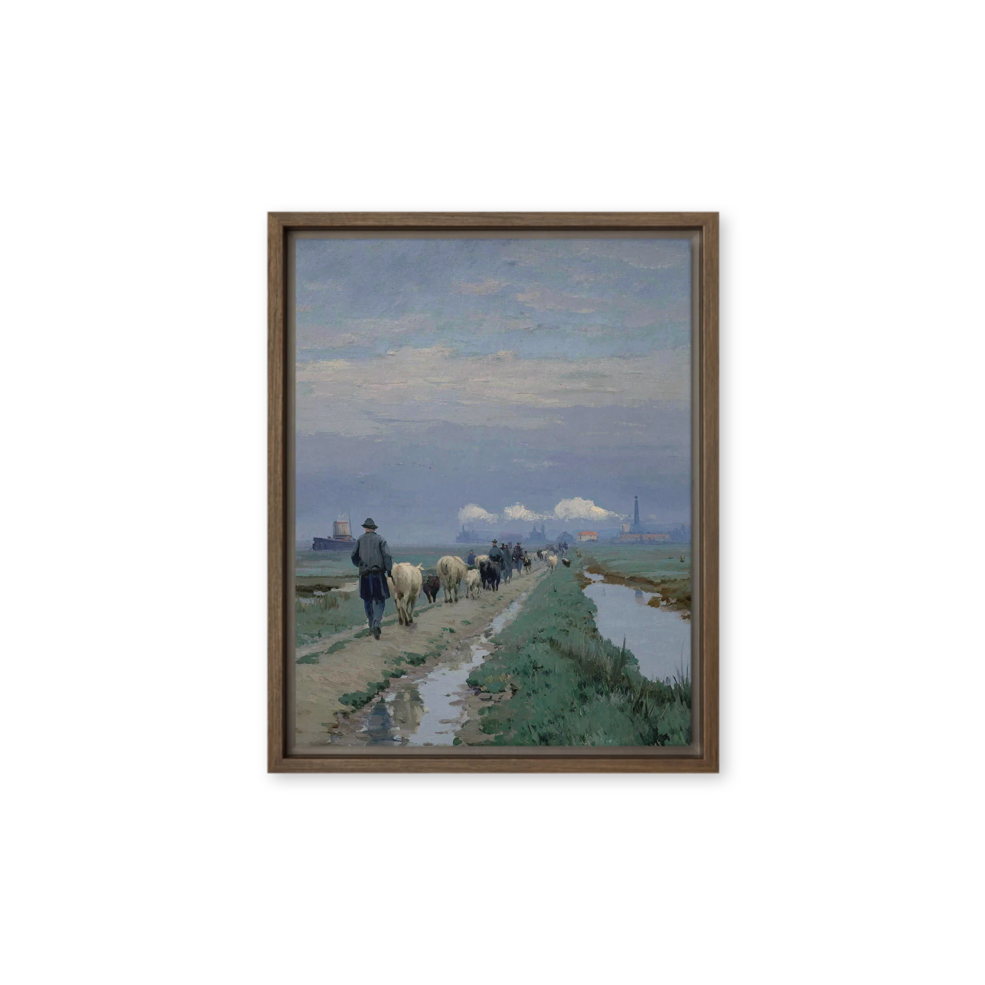Dusk Herding in the Industrializing Landscape | Art Print