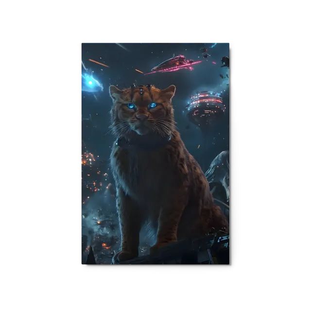 Cybernetic Cat in Space | Art Print