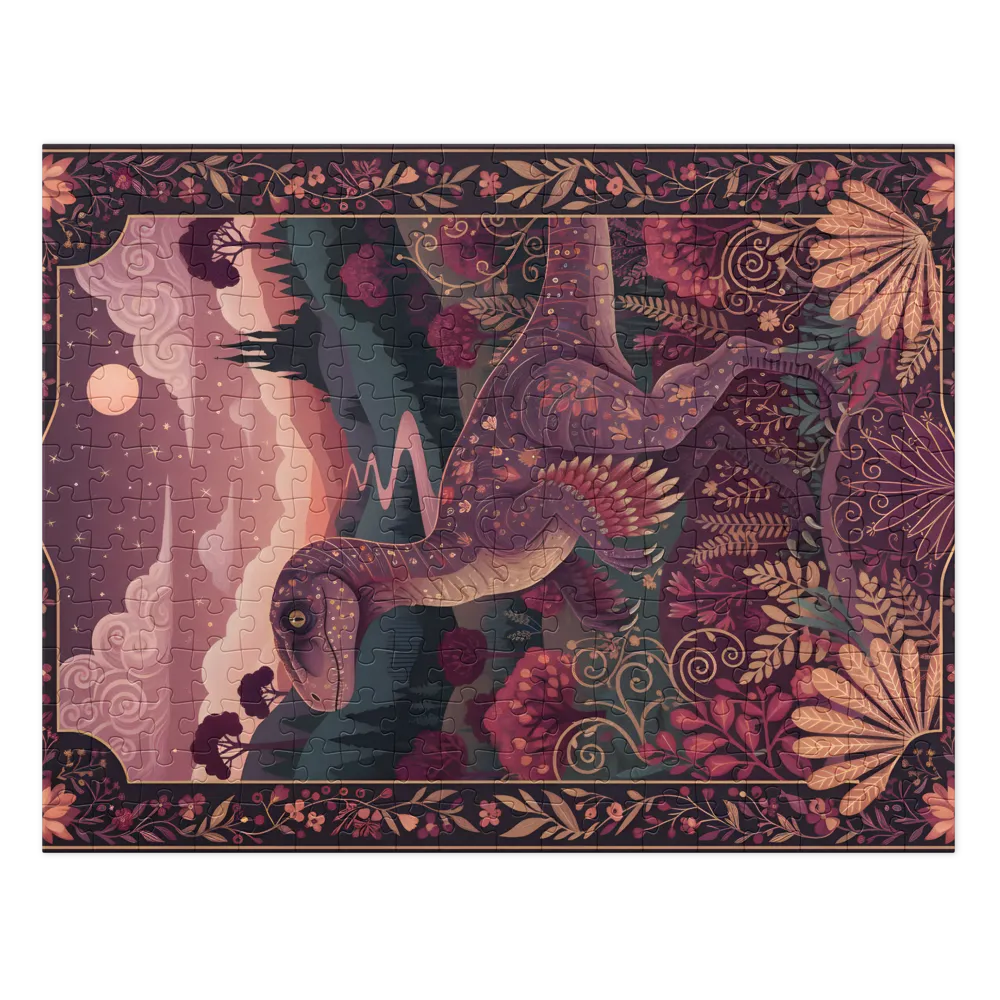 Moonlit Velociraptor | Jigsaw Puzzles