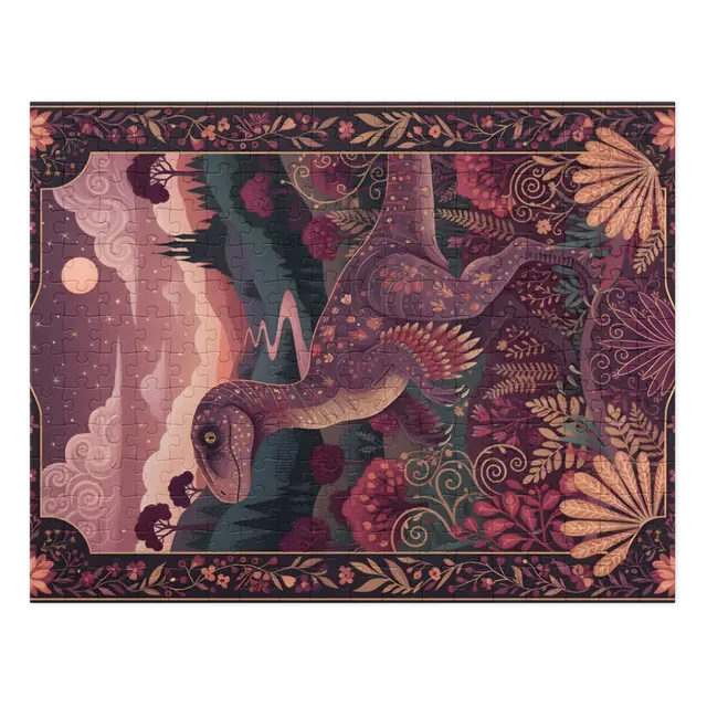 Moonlit Velociraptor | Jigsaw Puzzles