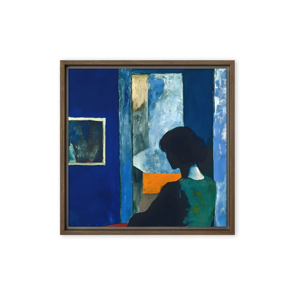 Introspection in Blue 
 Canvas | 8″x 8″