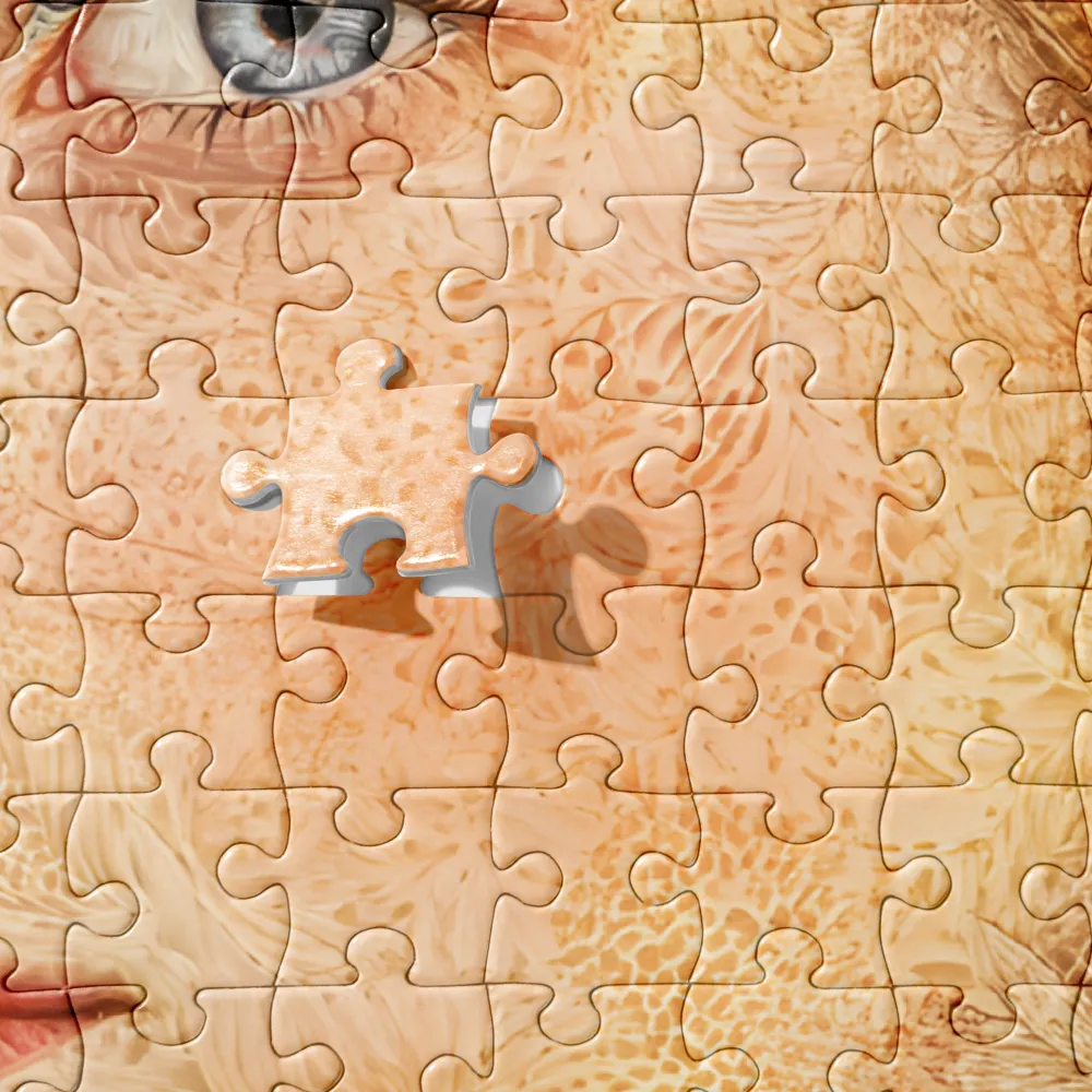 Amber Floral Portrait 
 Jigsaw Puzzle in Tin Box