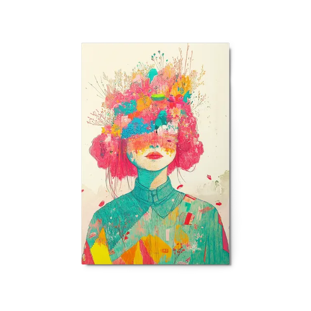 Whimsical Floral Portrait | Art Print
