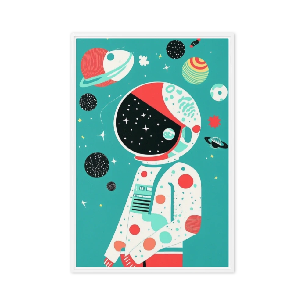 Astronaut Surrounded by Planets