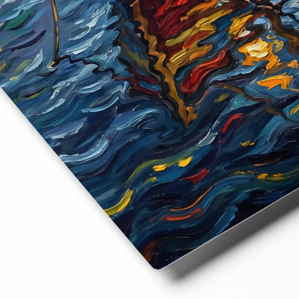 Starry Harbor Night 
 Metal Print | 20″x 30″