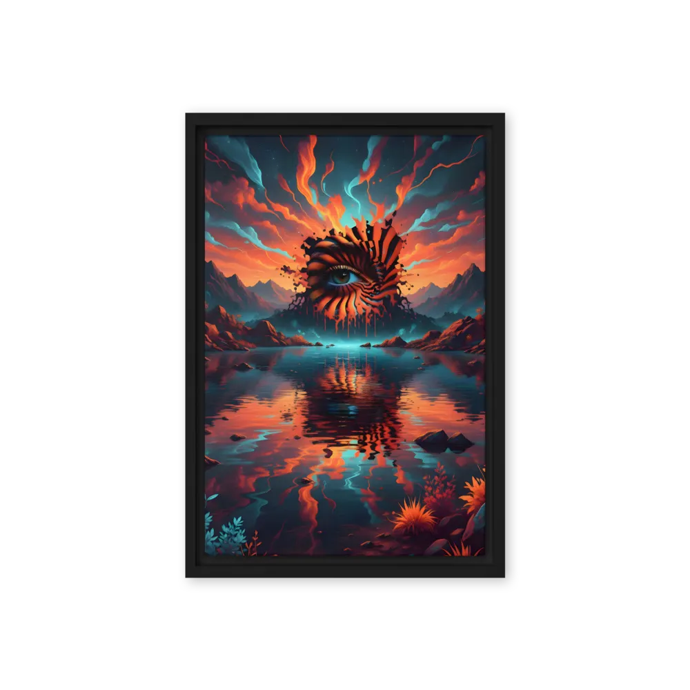 Cosmic Eye Reflection 
 Canvas with Black Frame