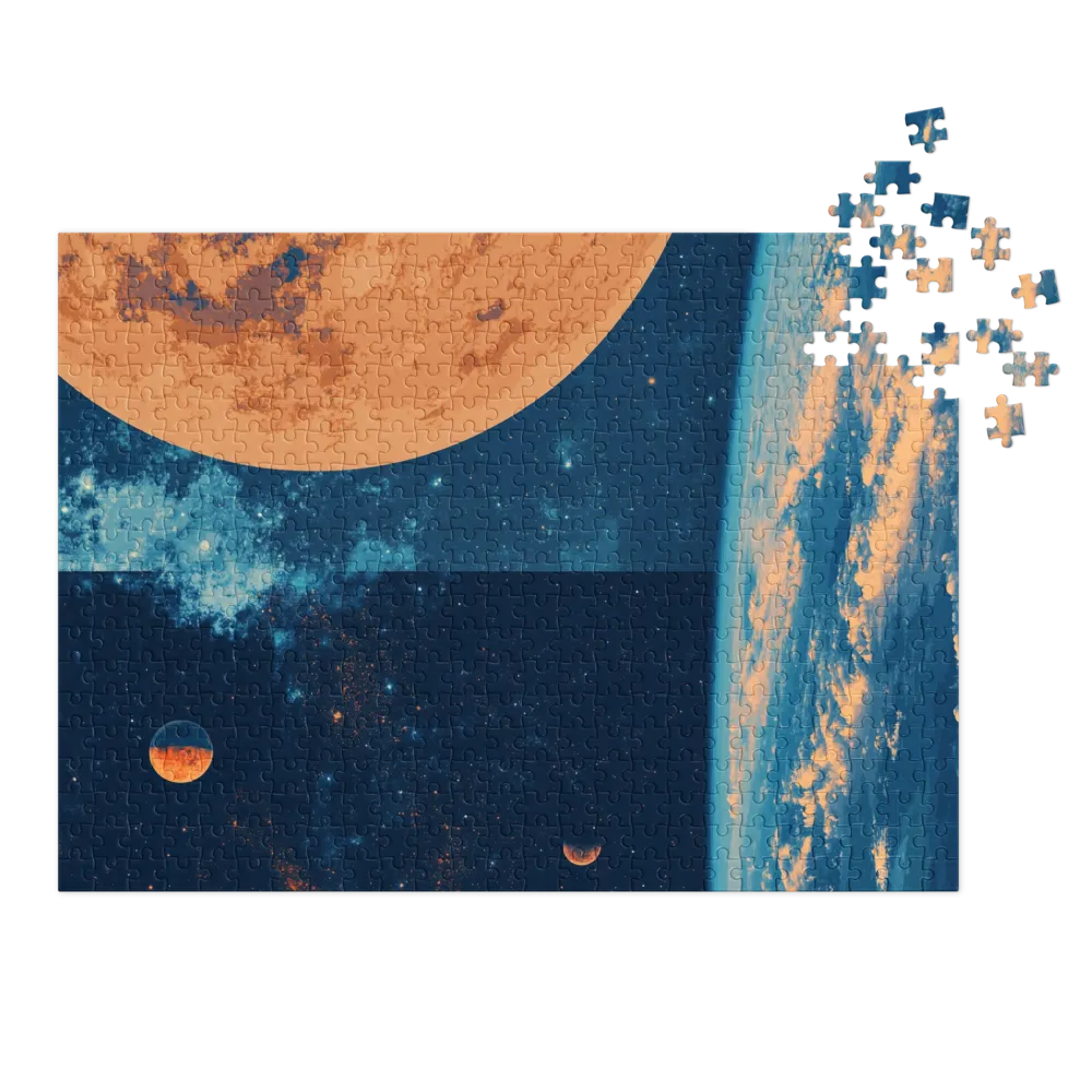 Cosmic Scene with Planets | Jigsaw Puzzle (252/520 pieces)