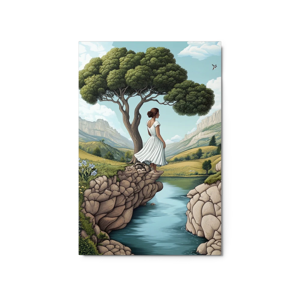 Contemplation on the Cliff | Art Print