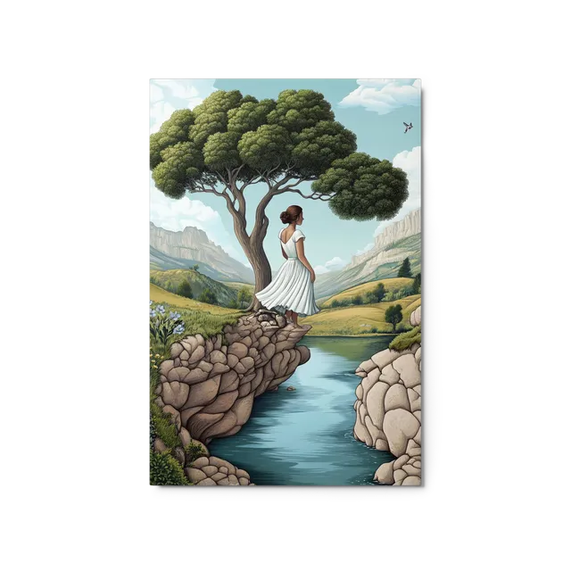 Contemplation on the Cliff | Art Print