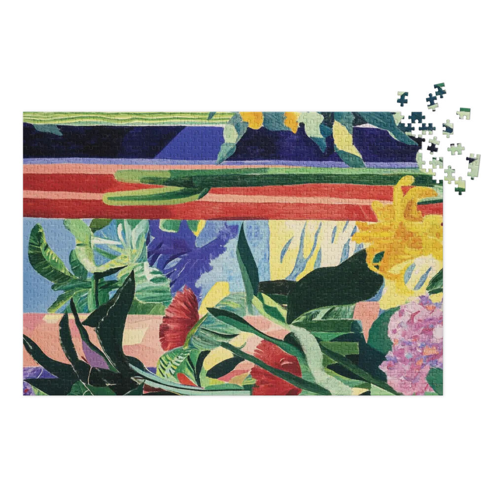Vivid Tropical Expression 
 Jigsaw Puzzle in Tin Box