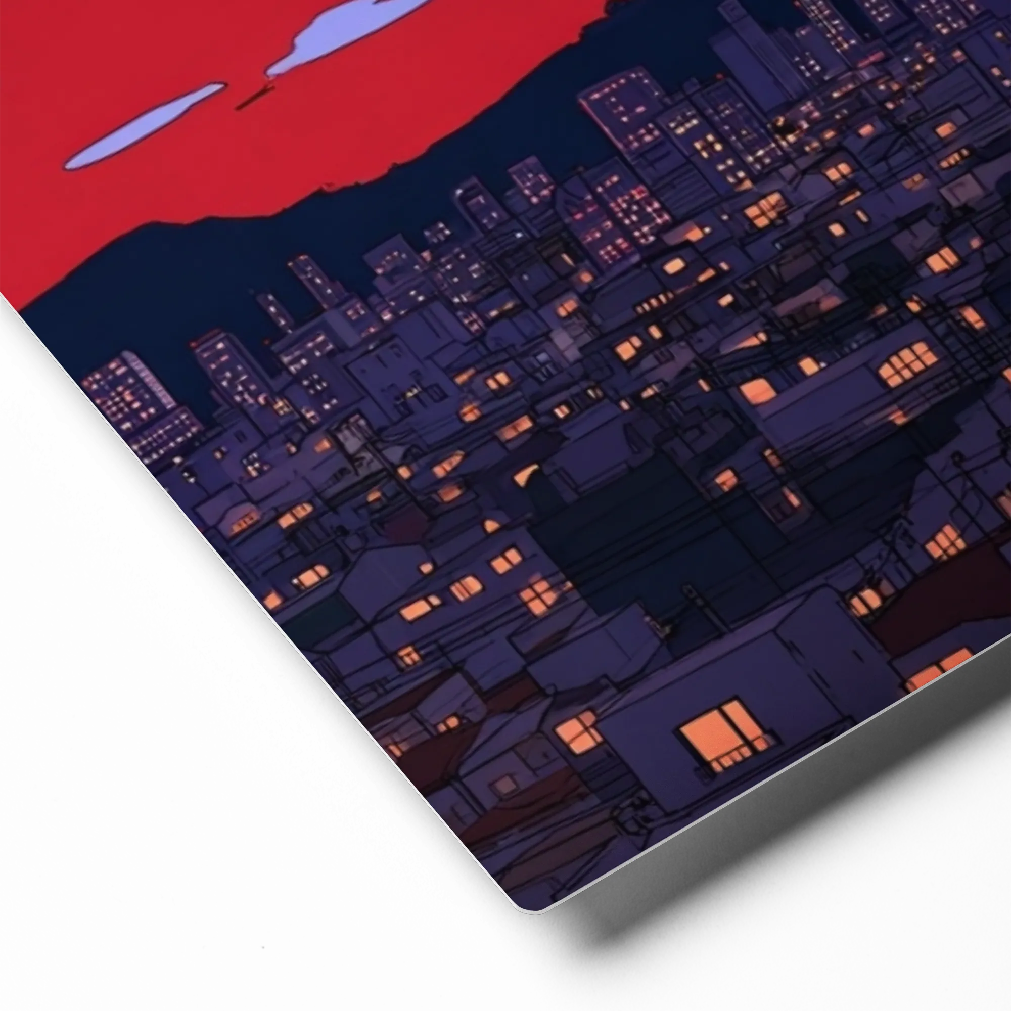Red Sky Over the City | Art Print