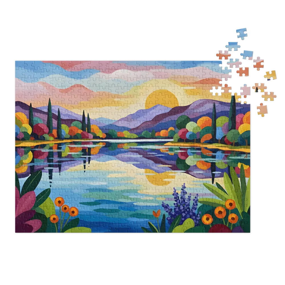 Sunset Over the Lake