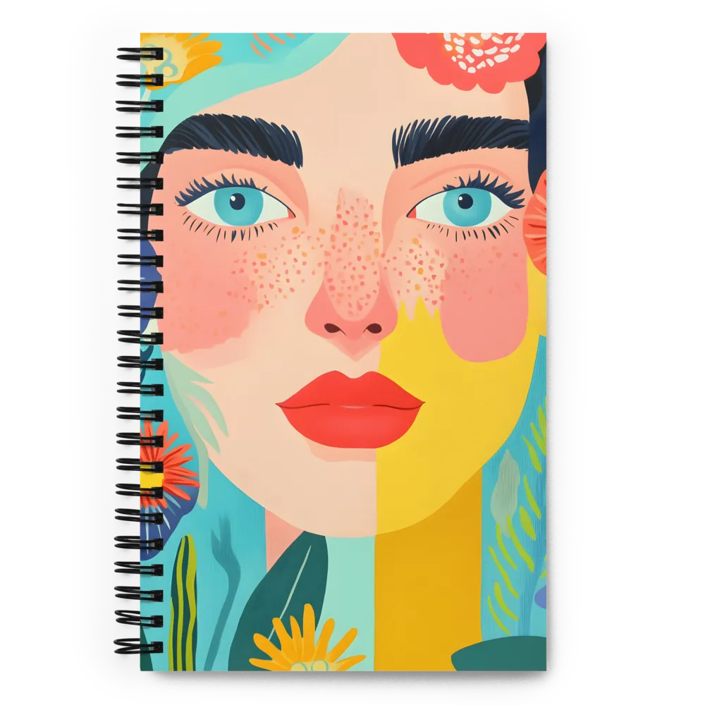 Enchanting Floral Gaze 
 Spiral Notebook | 140 pages