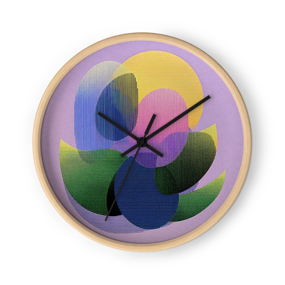 Overlapping Chromatic Forms | Wall Clock
