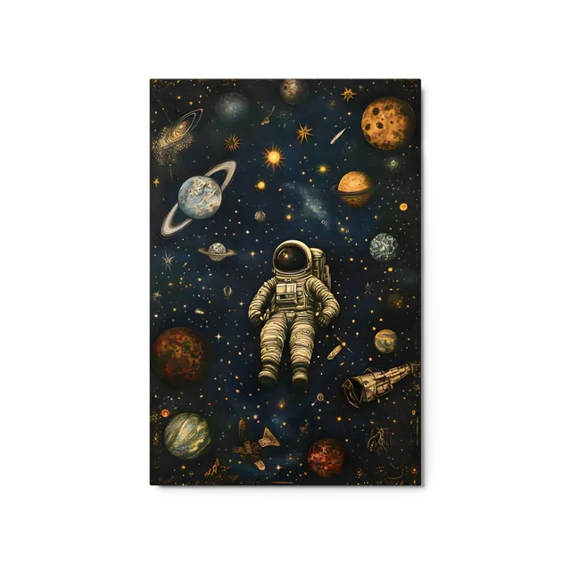 Cosmic Wanderer 
 Canvas with White Frame