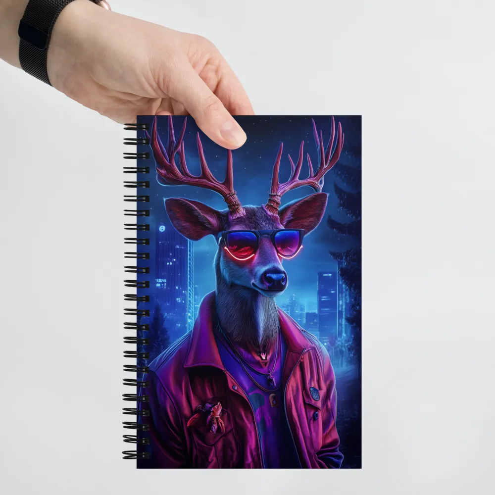 Cyberpunk Stag 
 Spiral Notebook | 140 pages