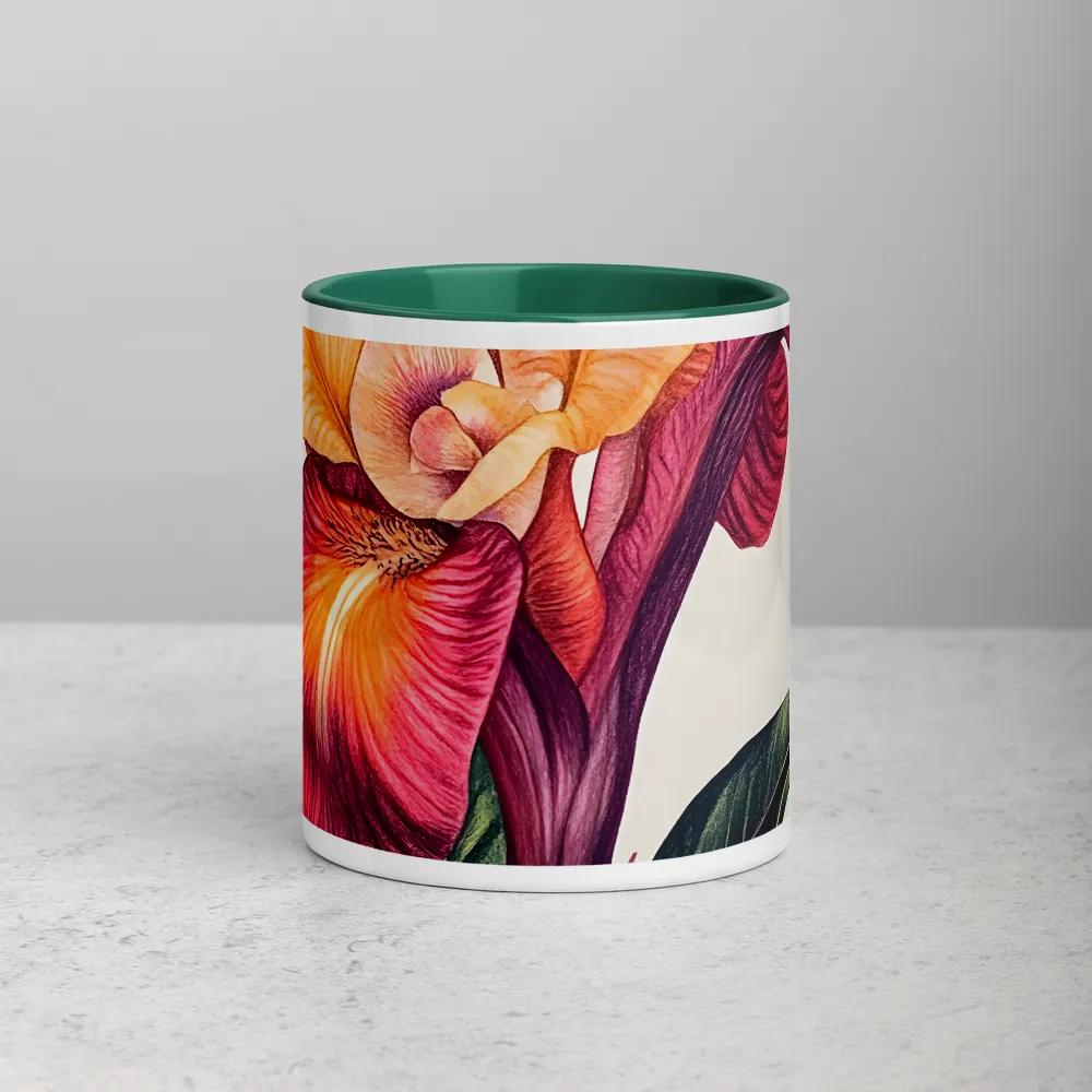 Golden Canna Lily 
 Mug with Red inside