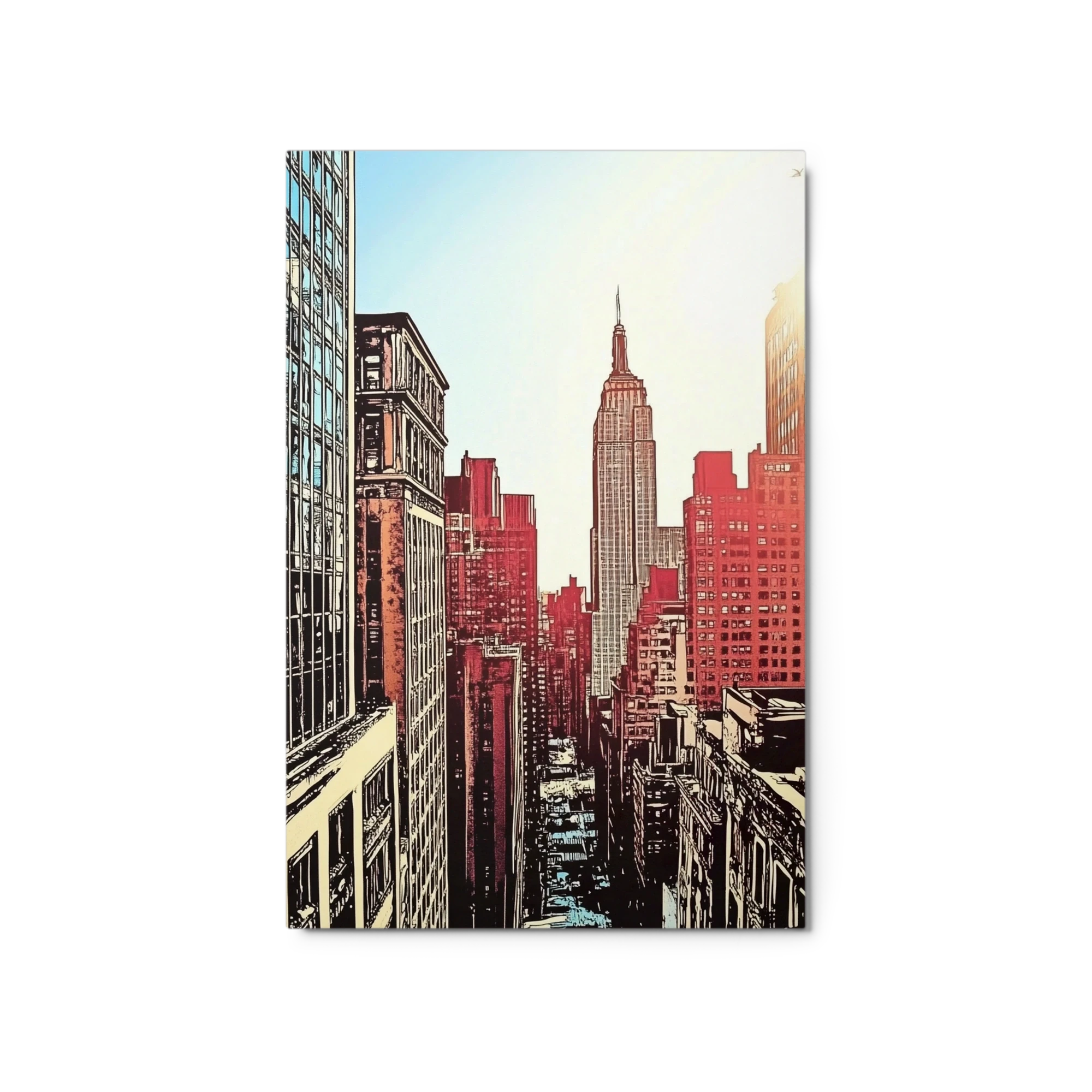 Cityscape Illustration with Empire State Building