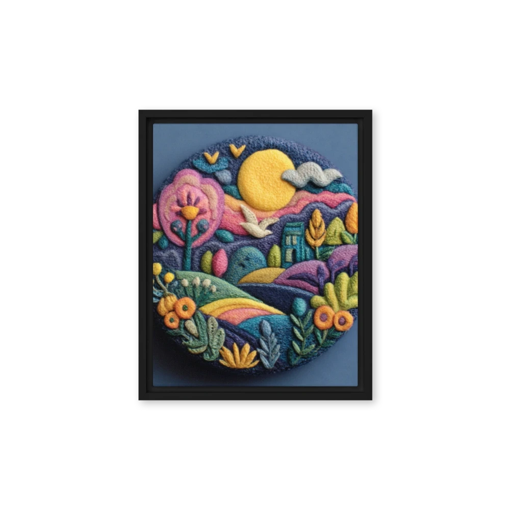 Whimsical Threaded Landscape | Art Print