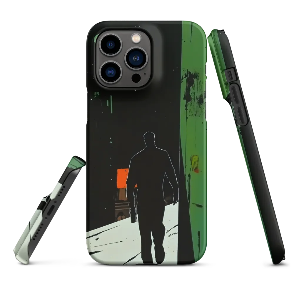 Silhouette Figure on Dark Pathway | Phone Case