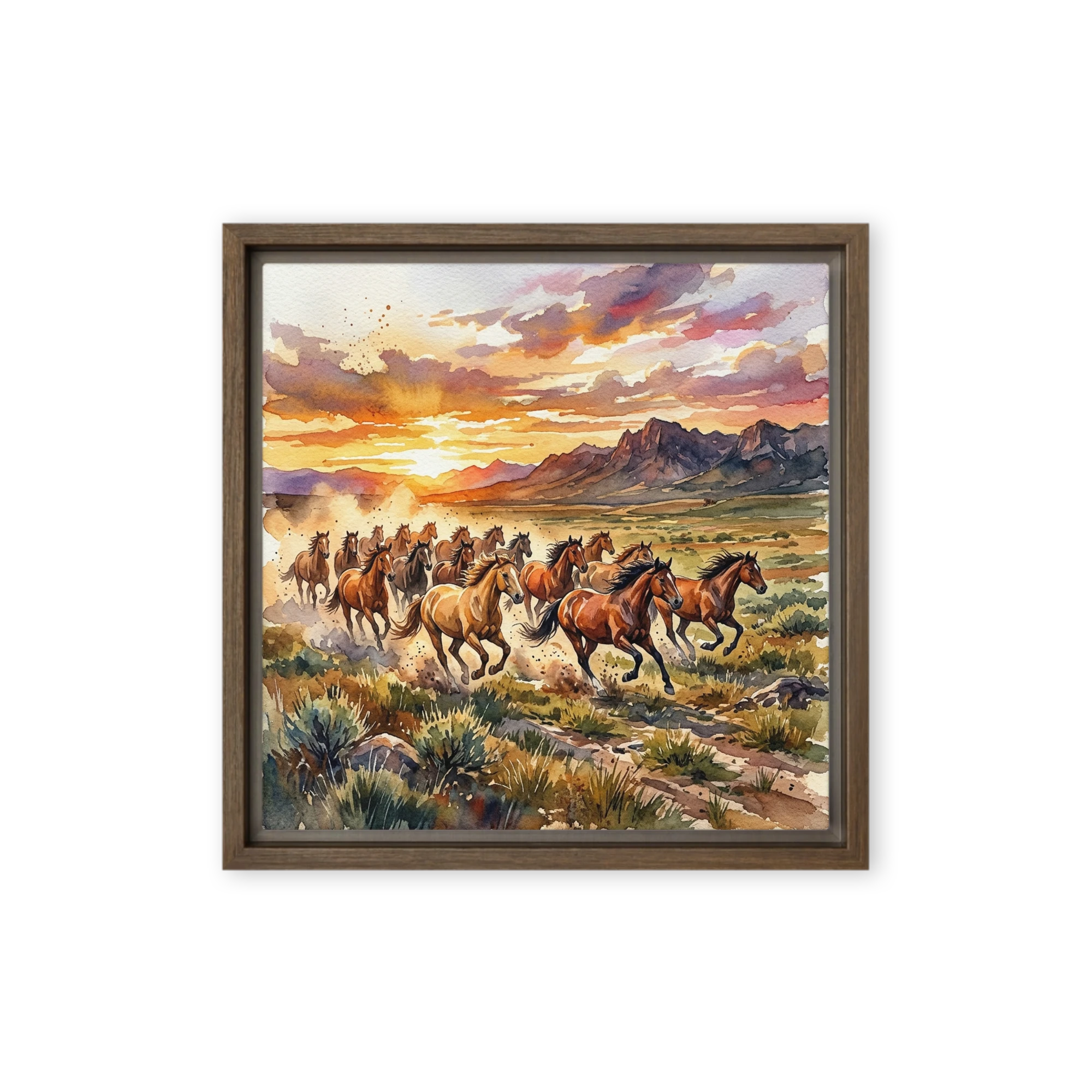 Wild Mustang Sunset | Art Print