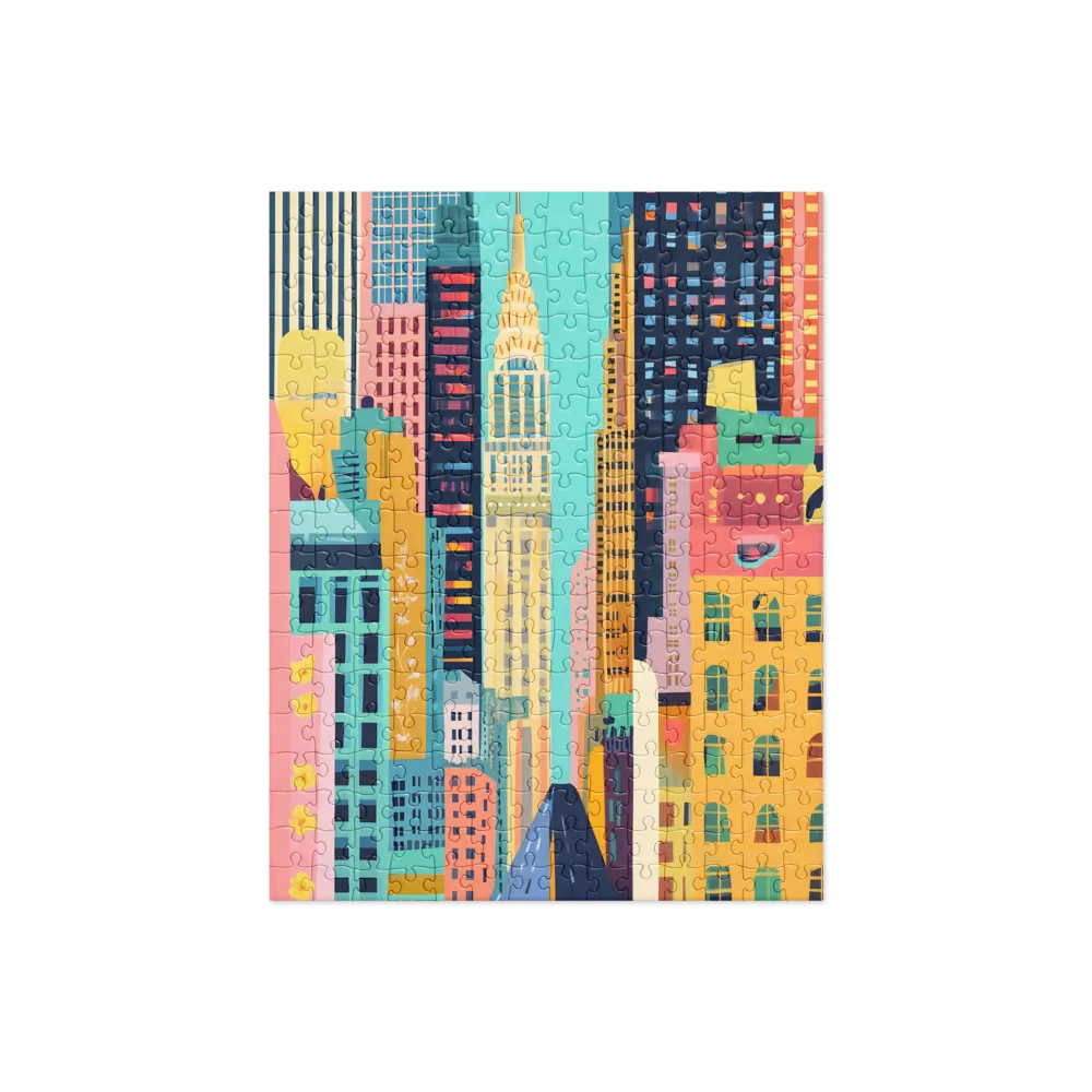 Vibrant Urban Canvas 
 Jigsaw Puzzle in Tin Box