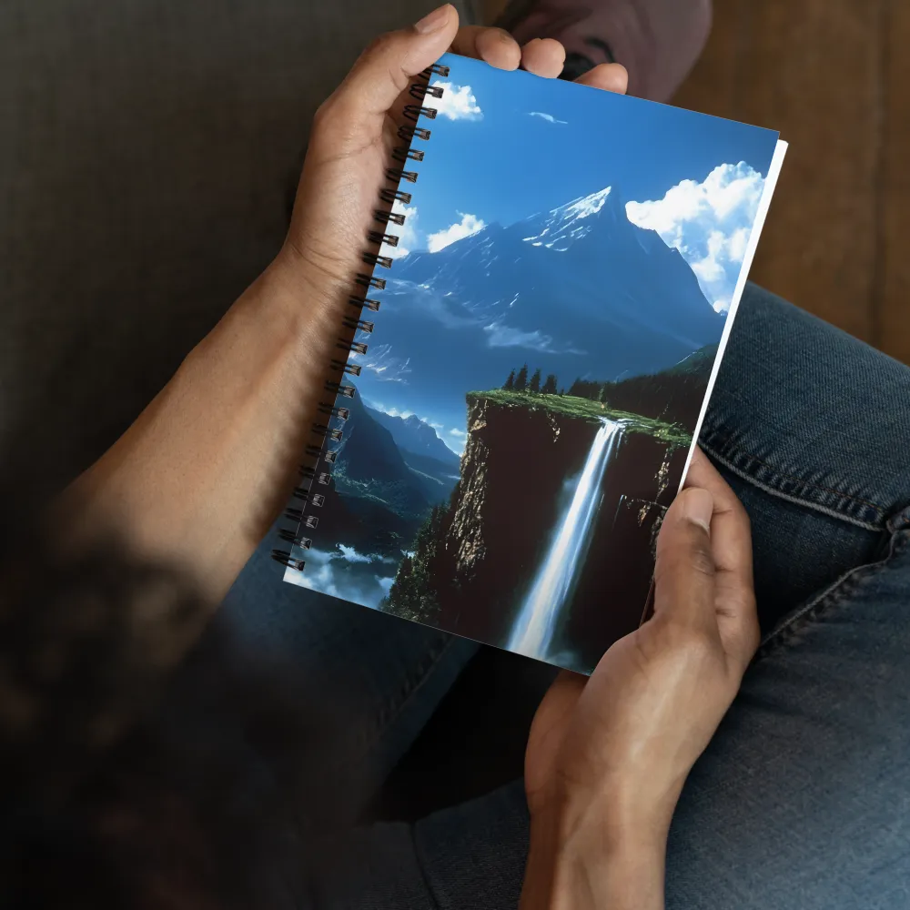 Majestic Mountain Waterfall 
 Spiral Notebook | 140 pages