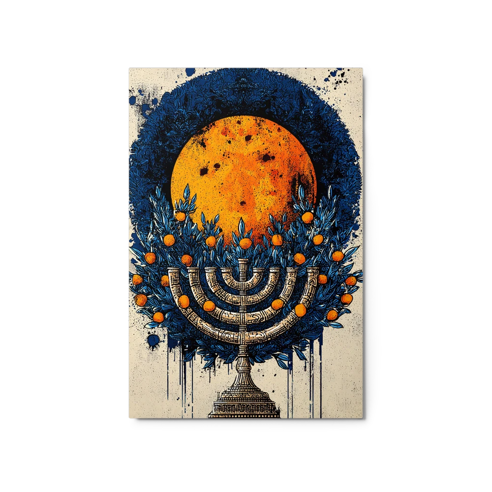 Golden Harvest Menorah | Art Print