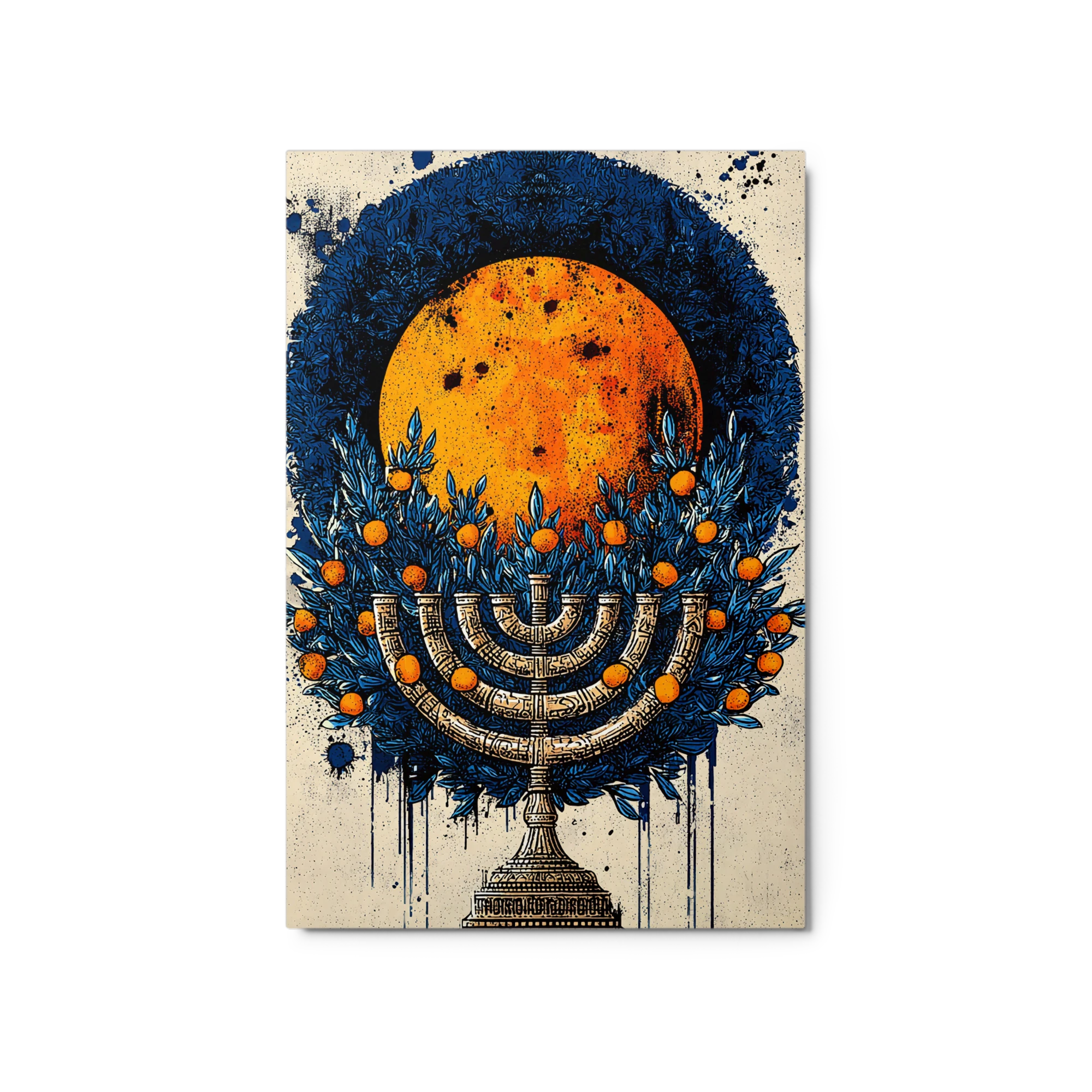 Golden Harvest Menorah | Art Print