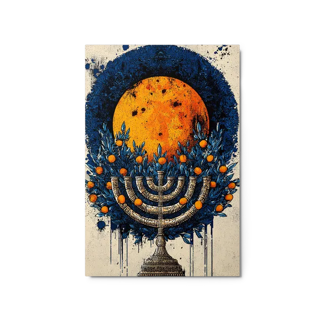 Golden Harvest Menorah | Art Print