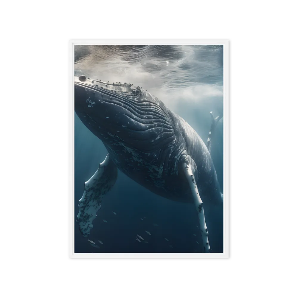 Deep Blue Ascent 
 Canvas with Black Frame