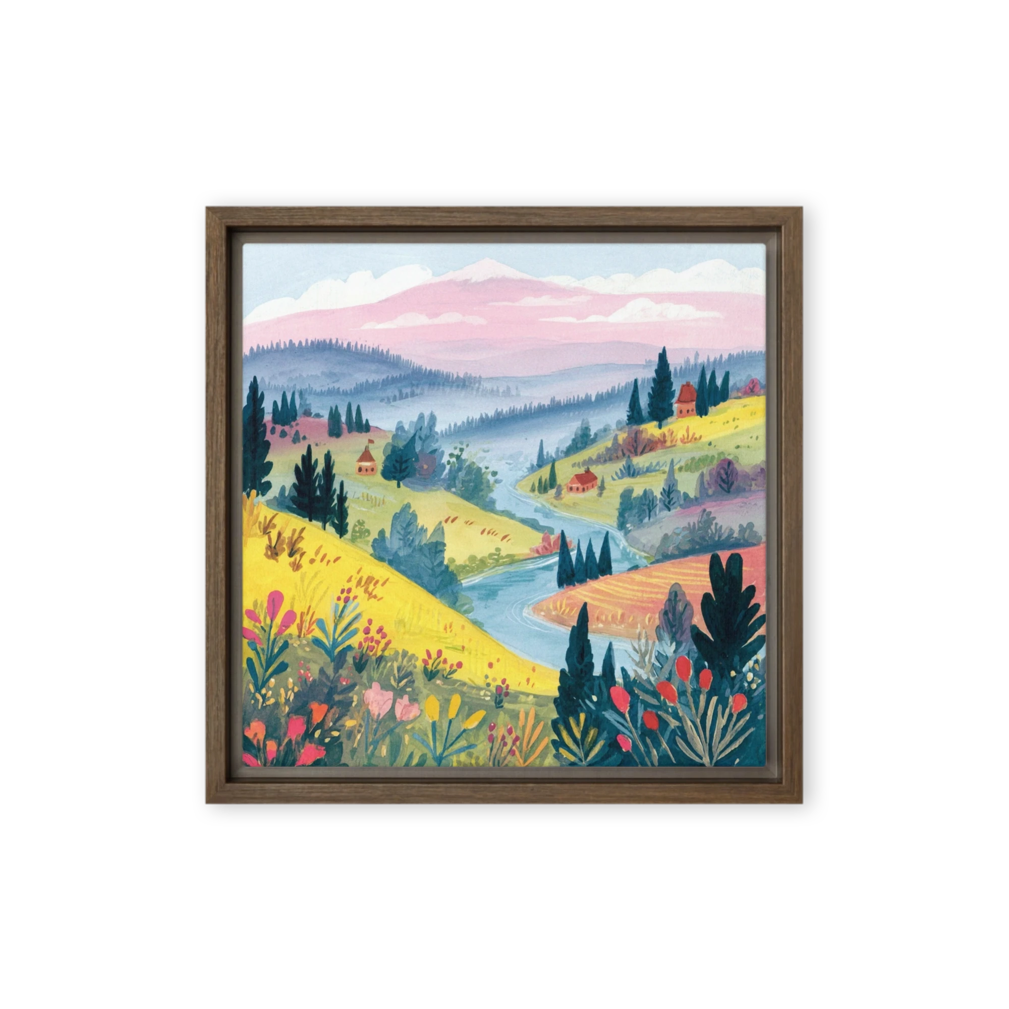 Rolling Hills and Winding River