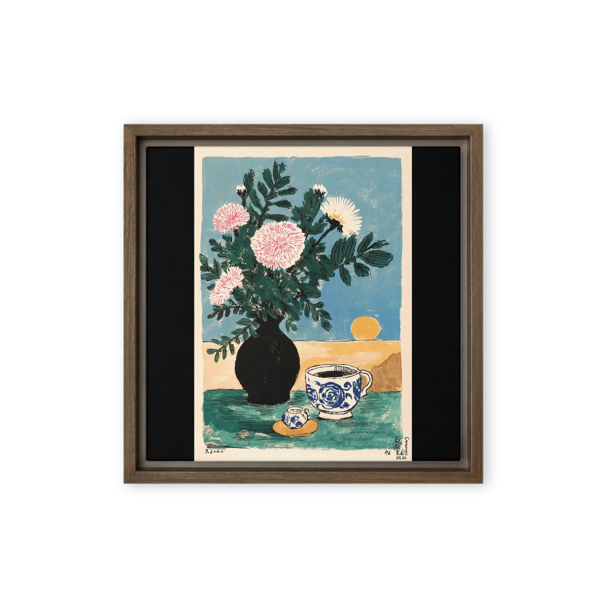 Chrysanthemums and Teacup