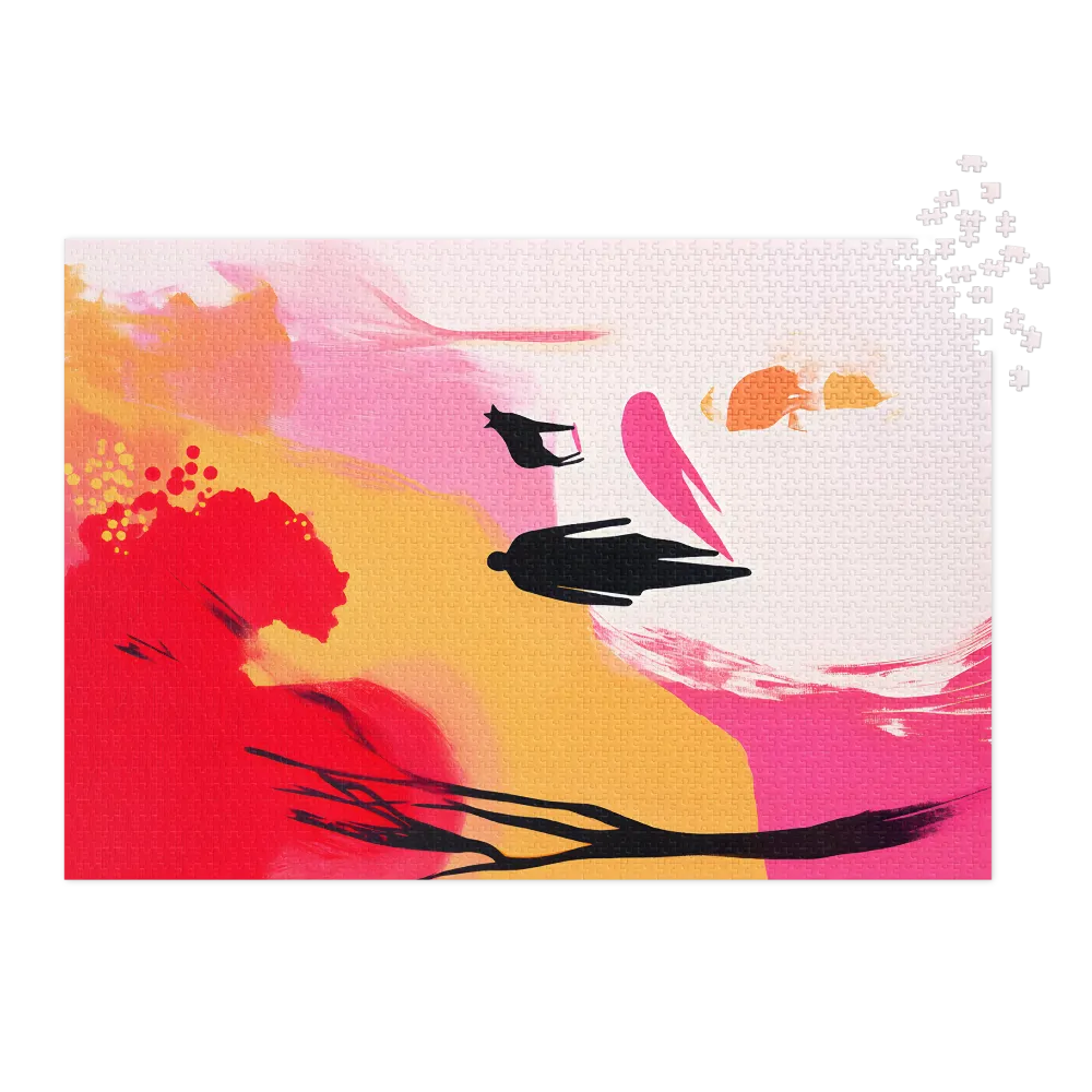 Abstract Landscape with Silhouette