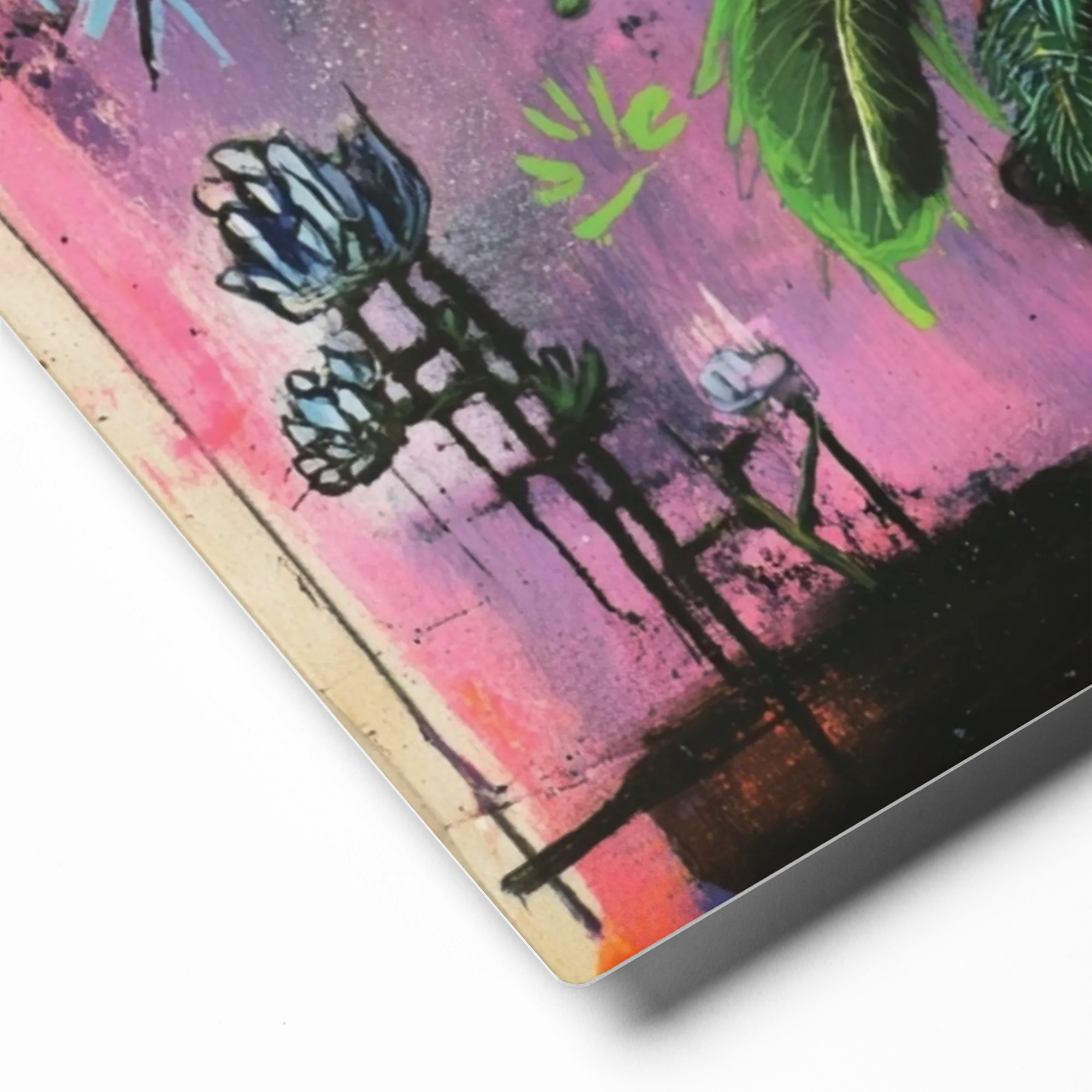 Wild Bouquet in Neon Twilight | Art Print