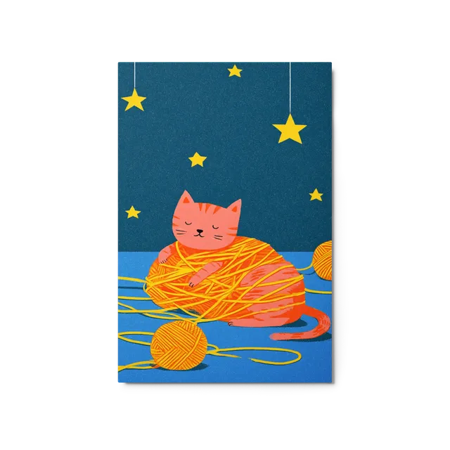 Cozy Yarn Cat | Art Print