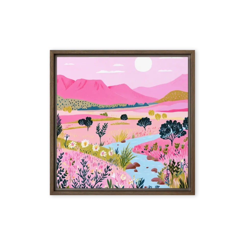 Pastel Valley Stream 
 Poster with White Frame | 18″x 18″