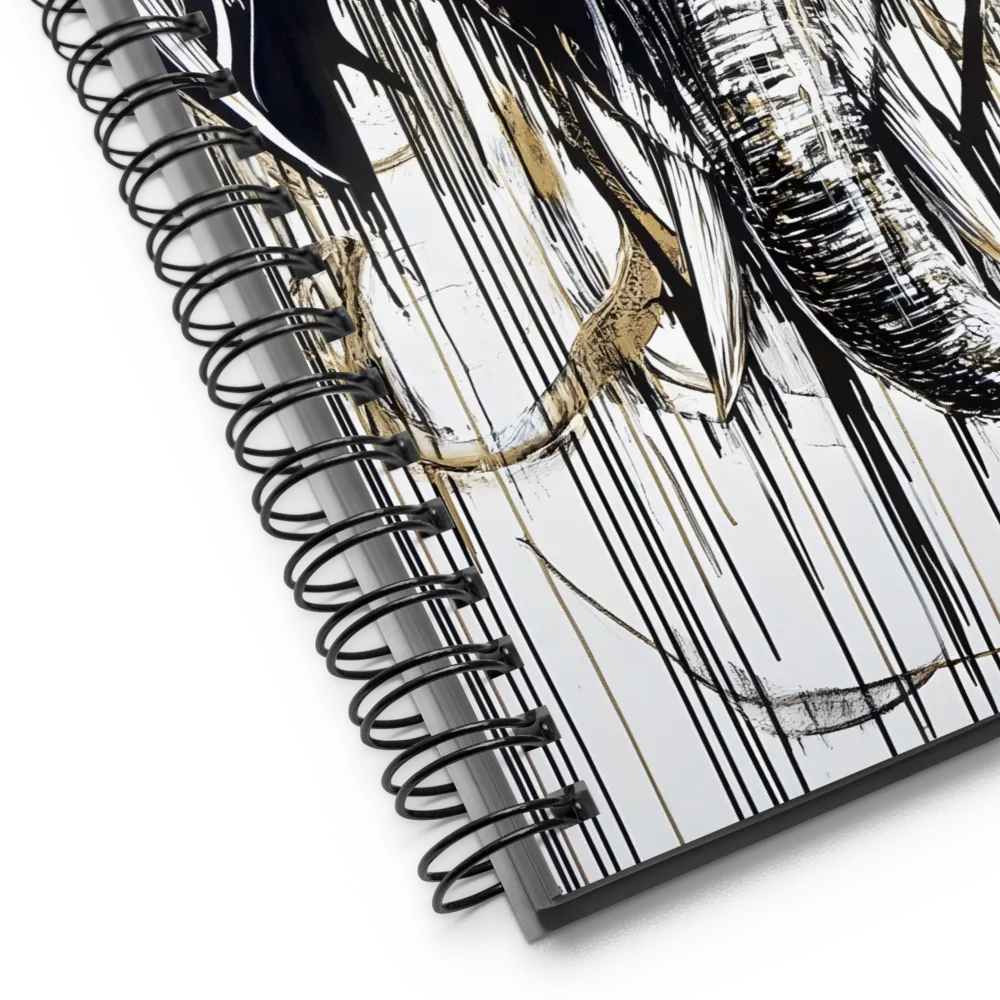 Abstract Elephant Portrait 
 Spiral Notebook | 140 pages