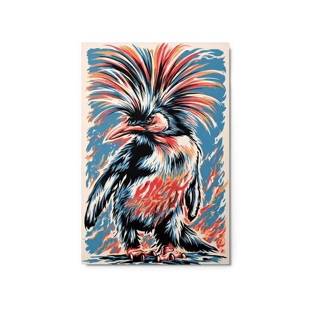 Electric Punk Penguin | Art Print