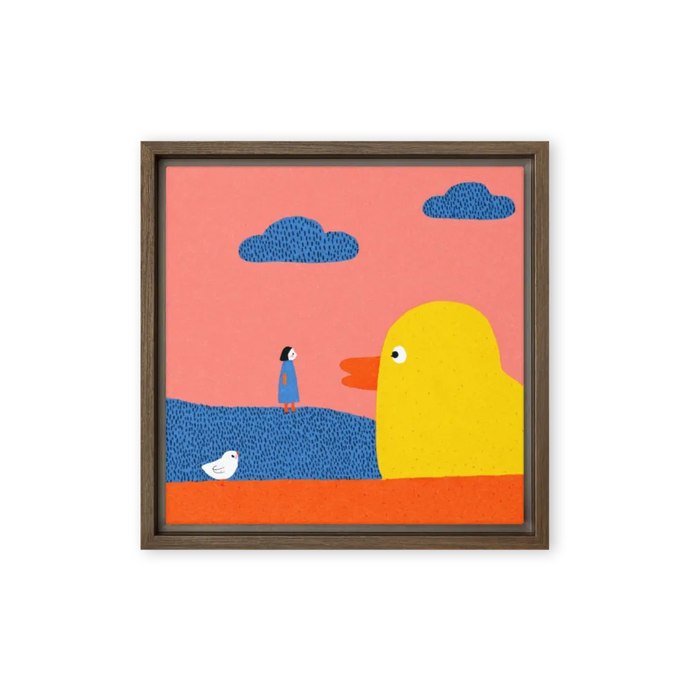 Girl and Giant Duck | Art Print