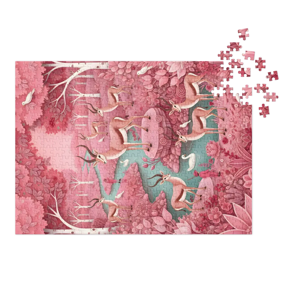 Rosy Gazelle Grove | Jigsaw Puzzles