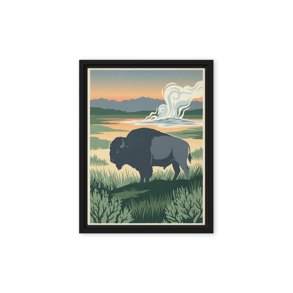 Wilderness Bison Geyser | Art Print